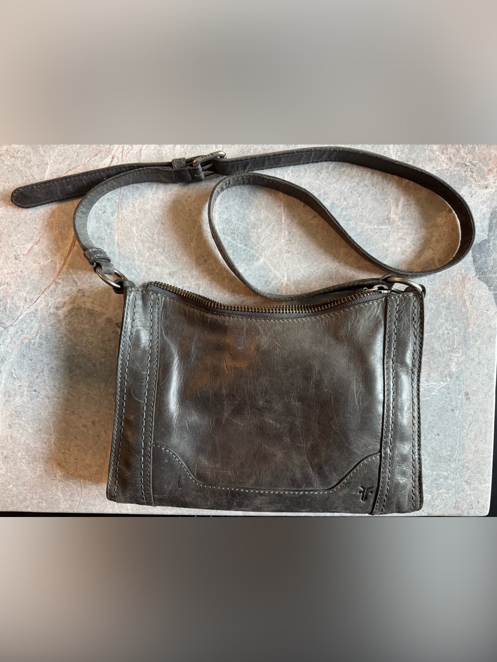 Frye Black Leather Crossbody Bag